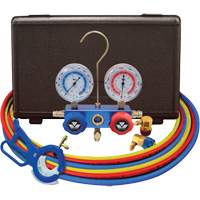 Dual Manifold Gauge Set with 3-in-1 Side Mount Can Tap Valve Northern Industrial Supply Inc.