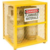 Gas Cylinder Storage Cabinet, 4 Cylinder Capacity, 30" W x 30" D x 35" H, Yellow Northern Industrial Supply Inc.