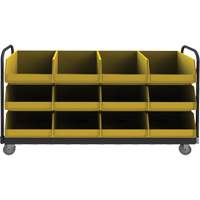 Mobile Tub Rack, Double-sided, 12 bins, 78" W x 18" D x 47" H Northern Industrial Supply Inc.