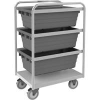 Mobile Tub Rack, Double-sided, 3 bins, 26" W x 18" D x 42" H Northern Industrial Supply Inc.
