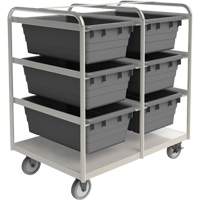 Mobile Tub Rack, Double-sided, 6 bins, 26" W x 36" D x 42" H Northern Industrial Supply Inc.