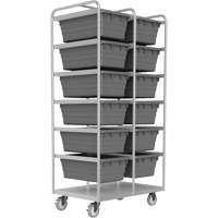 Mobile Tub Rack, Double-sided, 12 bins, 26" W x 36" D x 74" H Northern Industrial Supply Inc.