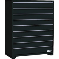 Armoire &agrave; tiroirs modulaire, 9 tiroirs, 30" la x 24" p x 60" h, Noir Northern Industrial Supply Inc.