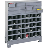 Modular Small Parts Storage Unit, Steel, 18 Drawers, 33-3/4" x 12-1/4" x 40-1/2", Grey Northern Industrial Supply Inc.
