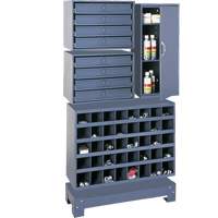Modular Small Parts Storage Unit, Steel, 8 Drawers, 33-3/4" x 12-1/4" x 59-5/8", Grey Northern Industrial Supply Inc.