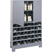 Modular Small Parts Storage Unit, Steel, 0 Drawers, 33-3/4" x 12-1/4" x 53-1/2", Grey Northern Industrial Supply Inc.