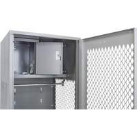 Gear Locker with Door, Steel, 24" W x 18" D x 72" H, Grey Northern Industrial Supply Inc.