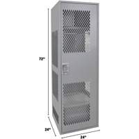 Gear Locker with Door, Steel, 24" W x 24" D x 72" H, Grey Northern Industrial Supply Inc.