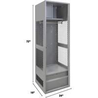 Gear Locker, Steel, 24" W x 18" D x 72" H, Grey Northern Industrial Supply Inc.