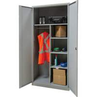 Combination Storage Cabinet, 36" W x 18" D x 72" H, Grey Northern Industrial Supply Inc.