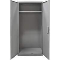 Wardrobe Storage Cabinet, Steel, 36" W x 18" D x 72" H, Grey Northern Industrial Supply Inc.