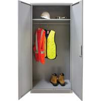 Wardrobe Storage Cabinet, Steel, 36" W x 18" D x 72" H, Grey Northern Industrial Supply Inc.