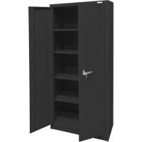 Storage Cabinet, Steel, 4 Shelves, 66" H x 30" W x 15" D, Black Northern Industrial Supply Inc.