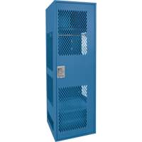 Gear Locker with Door, Steel, 24" W x 18" D x 72" H, Dark Blue Northern Industrial Supply Inc.