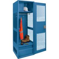 Gear Locker with Door, Steel, 24" W x 18" D x 72" H, Dark Blue Northern Industrial Supply Inc.