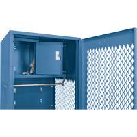 Gear Locker with Door, Steel, 24" W x 18" D x 72" H, Dark Blue Northern Industrial Supply Inc.