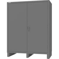 Cabinet with Recessed Doors, Steel, 4 Shelves, 78" H x 60" W x 30" D, Grey Northern Industrial Supply Inc.