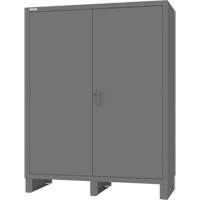 Wardrobe Cabinet with Standard Recessed Doors, Steel, 60" W x 24" D x 78" H, Grey Northern Industrial Supply Inc.