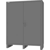 Cabinet with Hanging Bar & Standard Recessed Doors, Steel, 78" H x 60" W x 24" D, Grey Northern Industrial Supply Inc.