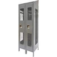 Casiers ventil&eacute;s, Bloc de 2, 24" x 18" x 88", Acier, Gris, D&eacute;mont&eacute;, Perfor&eacute; Northern Industrial Supply Inc.