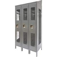 Casiers ventil&eacute;s, Bloc de 3, 36" x 18" x 88", Acier, Gris, D&eacute;mont&eacute;, Perfor&eacute; Northern Industrial Supply Inc.
