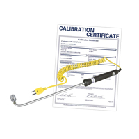 Sonde thermocouple de surface &agrave; angle droit avec certificat de calibration, 500 °C (932°F) Temp. max. Northern Industrial Supply Inc.