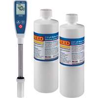 Ensemble de compteur de pH &agrave; tige longue & solution tampon 4 pH/7 pH Northern Industrial Supply Inc.