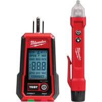 Voltage Detector with LED & GFCI Receptacle Tester Kit, 50 V - 1000 V, Display & Sound Alert Northern Industrial Supply Inc.