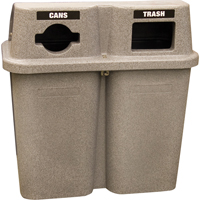 Contenants de recyclage Bullseye, Bord de rue, Plastique, 2 x 22 gal. US Northern Industrial Supply Inc.