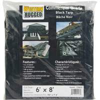 Tarp, Light Industrial Duty, Black, 6' x 8' x 8 mils Northern Industrial Supply Inc.