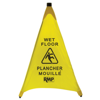 "Wet Floor" Pop-Up Safety Cone, Bilingual with Pictogram Northern Industrial Supply Inc.