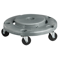 Waste Container Dolly, Polyethylene, Grey, Fits: 24" Dia. Northern Industrial Supply Inc.