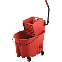 Ensemble de seau pour vadrouille et essoreuse WaveBrake, Pression lat&eacute;rale, 8,75 gal. US (35 pintes), Rouge Northern Industrial Supply Inc.