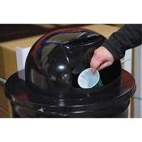 Couvercle pour baril &agrave; d&eacute;chets, Couvercle bomb&eacute;, M&eacute;tal, Convient aux contenants 23-1/2" dia. Northern Industrial Supply Inc.