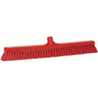 Combo Bristle Push Broom, Coarse/Fine Bristles, 24-1/2", Polyester, Red Northern Industrial Supply Inc.