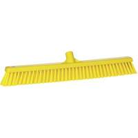 Combo Bristle Push Broom, Coarse/Fine Bristles, 24", Polyester, Yellow Northern Industrial Supply Inc.
