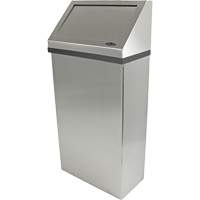 Wall Mounted Waste Receptacle, Stainless Steel, 13.2 US gal. Northern Industrial Supply Inc.