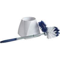 Brosse &agrave; cuvettes avec lave-rebord et valet, 15" l, Soies Synth&eacute;tique, Blanc Northern Industrial Supply Inc.