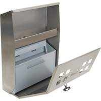 Smoking Receptacle, Wall-Mount, Stainless Steel, 1.6 Litres Capacity, 13-4/5" Height Northern Industrial Supply Inc.