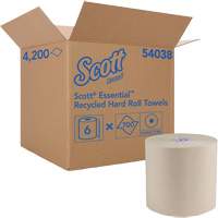 Essential 100% Recycled Brown Hard Roll Towels, 1 Ply, Standard, 700' L Northern Industrial Supply Inc.