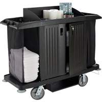 Chariot pleine grandeur pour l'entretien m&eacute;nager de bureau avec porte Northern Industrial Supply Inc.