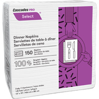 Pro Select&reg; 1/8 Fold Dinner Napkin, 2 Ply, 15" x 16" Northern Industrial Supply Inc.