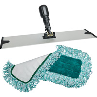 Dust Mop Pad & Frame, Hook and Loop Style, Polyester, 18" L x 5-3/4" W Northern Industrial Supply Inc.