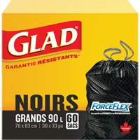 Sacs &agrave; ordures 90 L, R&eacute;gulier, 30" la x 33" lo, Noir Northern Industrial Supply Inc.