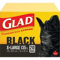 Sacs &agrave; ordures 135 L, R&eacute;gulier, 31" la x 42" lo, Noir Northern Industrial Supply Inc.
