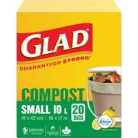 Petits sacs de compostage, R&eacute;gulier, 17" lo x 16" la, Brun, Capacit&eacute; de 10 L (3 gal.) Northern Industrial Supply Inc.