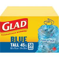 Sacs de recyclage 45 L, R&eacute;gulier, 24" la x 28" lo, Bleu Northern Industrial Supply Inc.