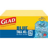 Sacs de recyclage 45 L, R&eacute;gulier, 24" la x 28" lo, Bleu Northern Industrial Supply Inc.