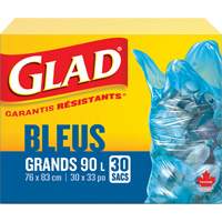 Sacs de recyclage 45 L, R&eacute;gulier, 30" la x 33" lo, Bleu Northern Industrial Supply Inc.