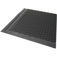 Tapis dext&eacute;rieur, Caoutchouc, Grattoir Type, Motif Plein, 3' x 5', Noir Northern Industrial Supply Inc.